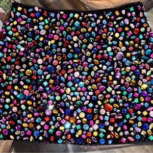 Multicolor Gemstone Embellished Skirt